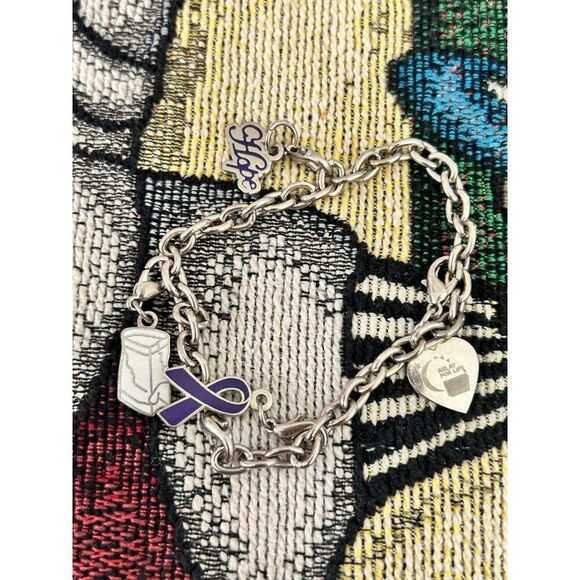 Breast Cancer Charm Bracelet - Picture 4 of 4